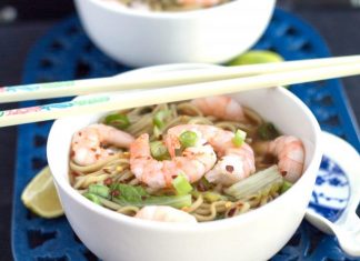 Soupe chinoise aux crevettes